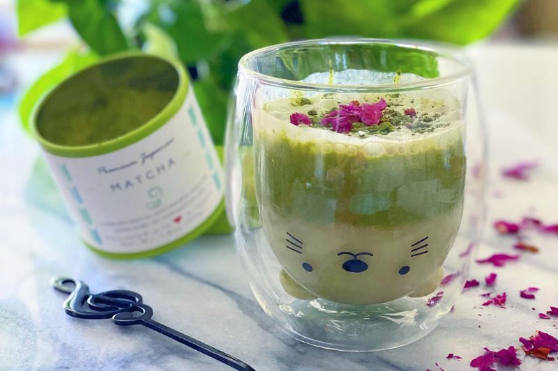 How to make Matcha Rose Latte